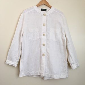 ⭐️SOLD⭐️ Oversized Linen Button Up Tunic Shirt